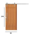 Ver imagem 3 de Porta Correr 9 Trilhos Soft Aparente Puxador Tubo 60cm 92x210cm Belíssima Rodam Abertura Direita Branco