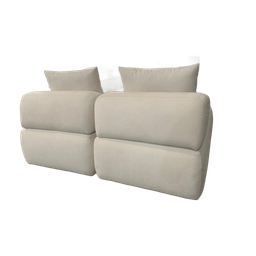 Sofa Neo Ilha 2 Modulos 1,80m Tecido Bouclê Bege - 6