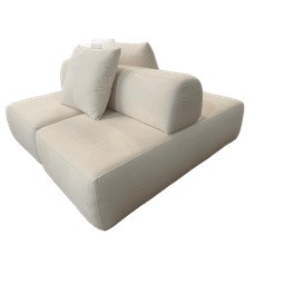 Sofa Neo Ilha 2 Modulos 1,80m Tecido Bouclê Bege - 5