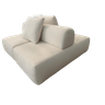 Sofa Neo Ilha 2 Modulos 1,80m Tecido Bouclê Bege - 5