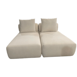 Sofa Neo Ilha 2 Modulos 1,80m Tecido Bouclê Bege - 7