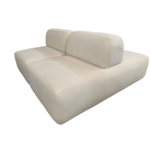 Sofa Neo Ilha 2 Modulos 1,80m Tecido Bouclê Bege