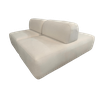 Sofa Neo Ilha 2 Modulos 1,80m Tecido Bouclê Bege - 1