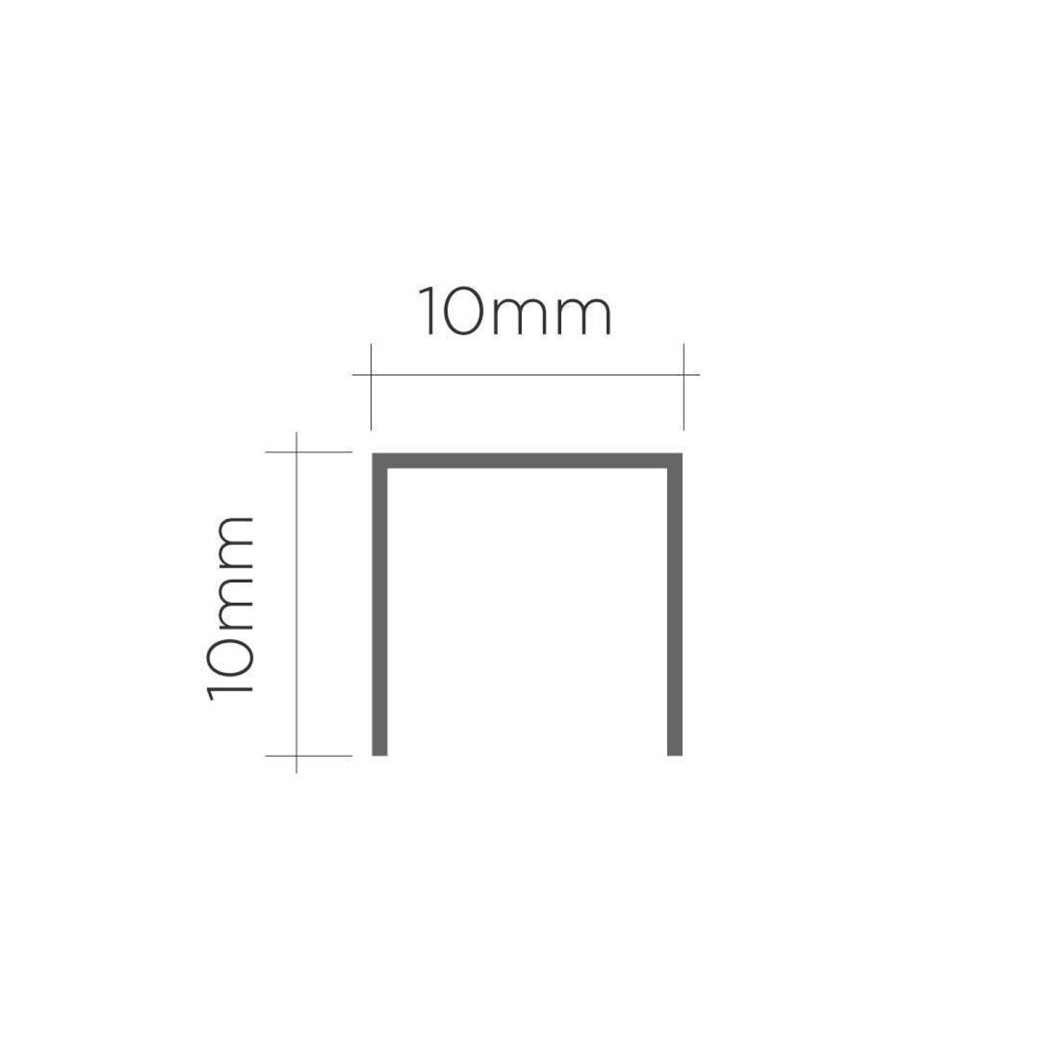 Perfil de Alumínio para Acabamento 10mm X 1,0cm - 5