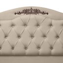 Ver imagem 4 de Cabeceira Provençal Capitonê Casal com Aplique em Mdf 1.40m Linho Bege Sofa Store