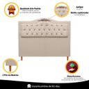Ver imagem 6 de Cabeceira Provençal Capitonê Casal com Aplique em Mdf 1.40m Linho Bege Sofa Store