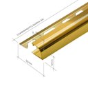 Ver imagem 3 de Perfil de Alumínio para Acabamento 10mm x 1,2cm Bourbon Dourado Brilho Viscardi