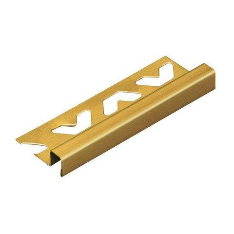 Perfil de Aço Inox para Acabamento 10mm x 1,2cm Firenze Inox Golden Escovado Viscardi Dourado