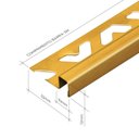 Ver imagem 3 de Perfil de Aço Inox para Acabamento 10mm x 1,2cm Firenze Inox Golden Escovado Viscardi Dourado