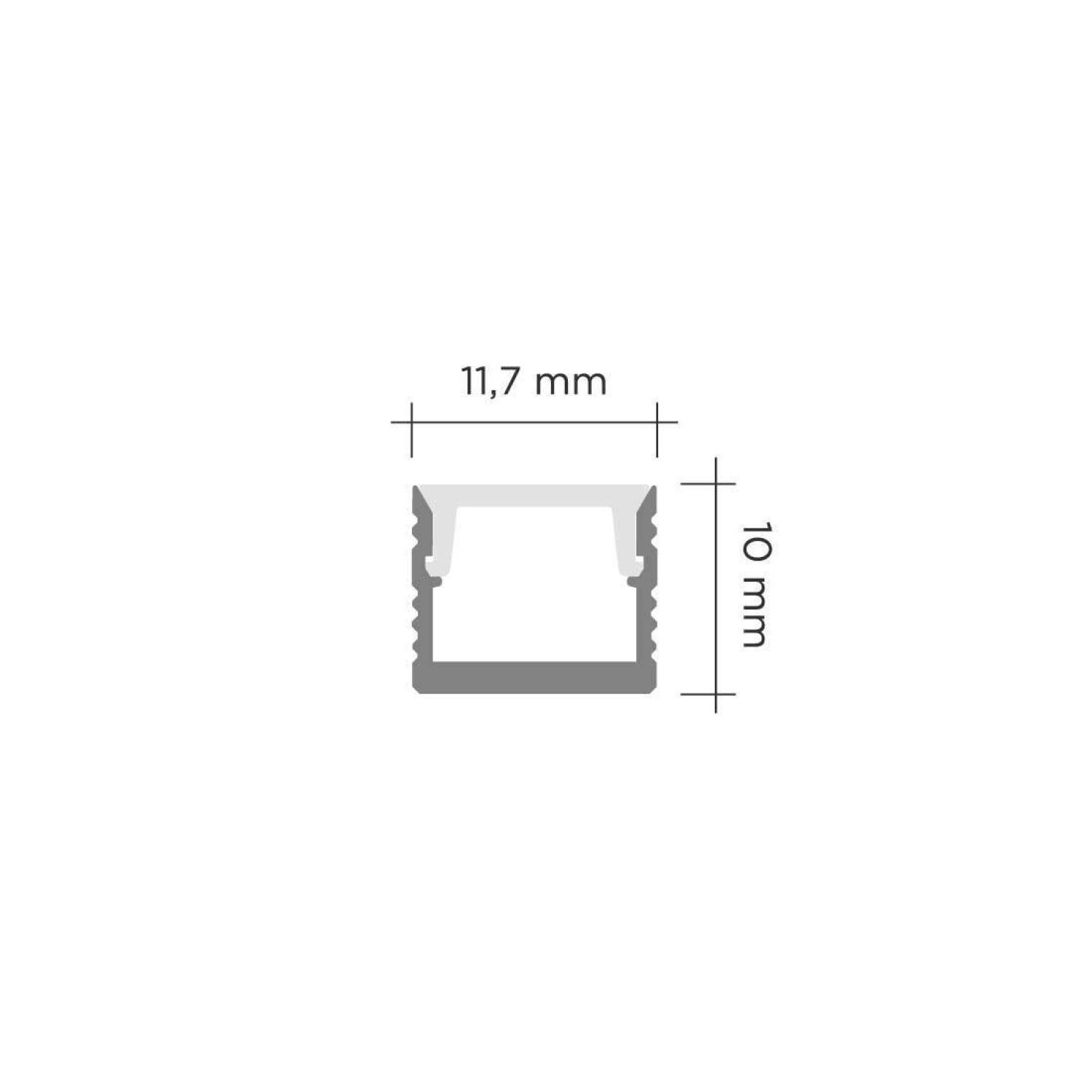 Perfil de Alumínio para Acabamento 10mm X 1,17cm Luce - 6