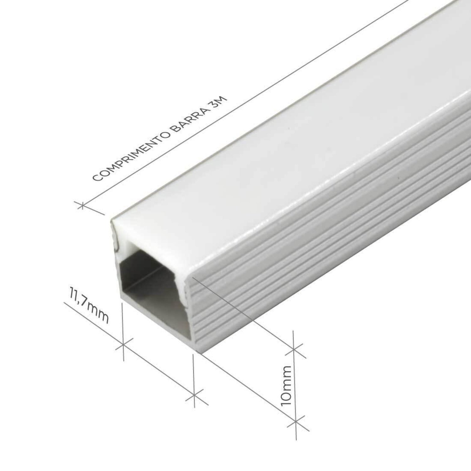 Perfil de Alumínio para Acabamento 10mm X 1,17cm Luce - 5