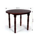 Ver imagem 5 de Conjunto Mesa Redonda Madeira Tp MDF c/4 Cadeiras Estofado Dalas Marrom/Imbuia