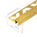 Ver imagem 3 de Perfil de Alumínio para Acabamento 10mm X 1,2cm Firenze Golden Escovado Viscardi