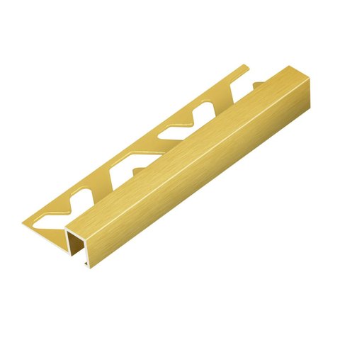Perfil de Alumínio para Acabamento 10mm X 1,2cm Firenze Golden Matte Escovado Viscardi