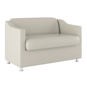 Sofá Namoradeira Tilla Bege 2 Lugares Reforçada - V8 Decor