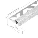 Ver imagem 3 de Perfil de Alumínio para Acabamento 10mm X 1,2cm Firenze Brilho Escovado Viscardi