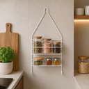 Ver imagem 2 de Porta Shampoo Duplo Organizador Suspenso Ferro Aramado Multiuso Banheiro Branco Yeet