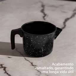 Leiteira Esmaltada 850ml Bico Caneca Fervedor Cabo Baquelite - 9