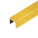 Ver imagem 2 de Perfil de Alumínio para Acabamento 10mm X 1,0cm Luxor Golden Escovado Viscardi