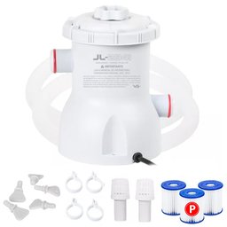 Bomba Filtro 1250l/h para Piscina Inflável e Estrutural + 2 Cartuchos Refil Vg Plus 110v - 1