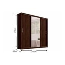 Ver imagem 3 de Guarda Roupa 3 Portas de Correr e 2 Gavetas c/ Espelho Residence Amêndola/Off White - Demóbile