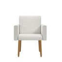 Ver imagem 4 de Poltrona Decorativa - Cadeira Escritório Linho Black Friday Cor:linho Bege