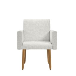 Poltrona Decorativa - Cadeira Escritório Linho Black Friday Cor:linho Bege - 4
