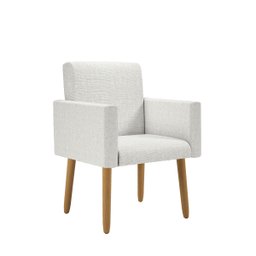 Poltrona Decorativa - Cadeira Escritório Linho Black Friday Cor:linho Bege - 1