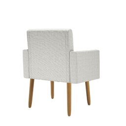 Poltrona Decorativa - Cadeira Escritório Linho Black Friday Cor:linho Bege - 5