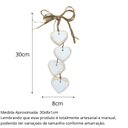 Ver imagem 5 de Penca de Coração Branca C/ 4 Unidades Decoração de Porta Decoração de Casa