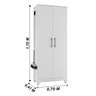 Armário Multiuso Jade 70cm 2 Portas Branco Moval - 7