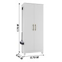 Ver imagem 7 de Armário Multiuso Jade 70cm 2 Portas Branco Moval