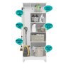 Armário Multiuso Jade 70cm 2 Portas Branco Moval - 5