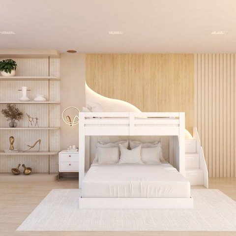 Beliche Casal Adulto Montessoriano Star Plus Casatema MadeiraOriginals Branco