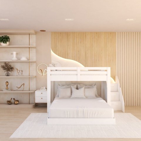 Beliche Casal Adulto Montessoriano Star Plus Casatema MadeiraOriginals Branco
