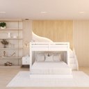 Ver imagem 1 de Beliche Casal Adulto Montessoriano Star Plus Casatema MadeiraOriginals Branco