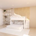 Ver imagem 6 de Beliche Casal Adulto Montessoriano Star Plus Casatema MadeiraOriginals Branco