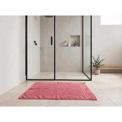 Toalha de Piso Dohler Prime Carmim Algodão 50 cm X 70 cm