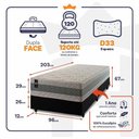Ver imagem 3 de Cama Box Espuma Oxford Solteirão 96x203 Preto King House