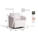 Ver imagem 3 de Poltrona Giratória para Sala de Estar Antonela