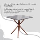 Ver mais imagens de Conjunto Sala de Jantar Mesa Quadrada 75x75cm Tampo Granito Ocre 4 Cadeiras Rio