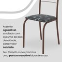 Ver imagem 6 de Conjunto Sala de Jantar Mesa Quadrada 75x75cm Tampo Granito Ocre 4 Cadeiras Rio