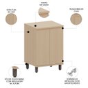 Ver imagem 3 de Balcão de Cozinha Tampo 60cm 2 Portas Pierre Carvalho L01 - Mpozenato