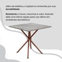 Ver mais imagens de Conjunto Sala de Jantar Mesa Quadrada 70x70cm Tampo Granito Topázio 4 Cadeiras Rio