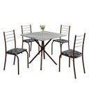 Ver imagem 2 de Conjunto Sala de Jantar Mesa Quadrada 70x70cm Tampo Granito Topázio 4 Cadeiras Rio