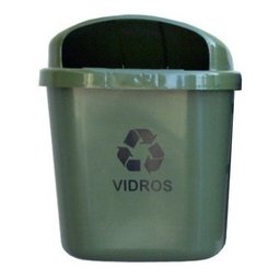 Cesto Individual Coleta Seletiva 40 L Para Poste Ou Parede - 5