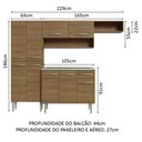 Ver imagem 4 de Armário de Cozinha Compacta 229cm com Pia Rustic Emilly Madesa 12