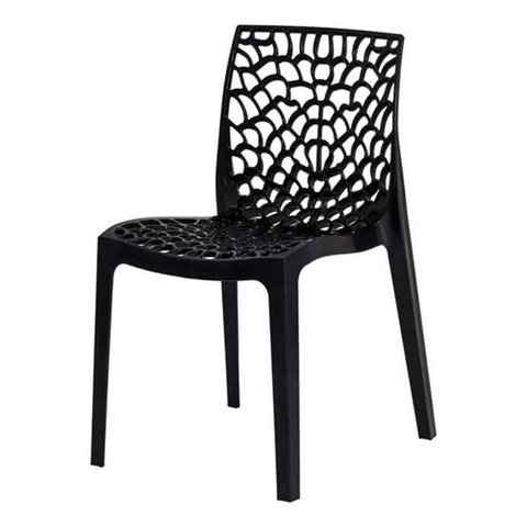 Cadeira Gruvyer para Sala Quintal Varanda Gourmet Cor Preta