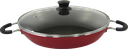 Ver imagem 1 de Paelleira Teflon Interno Vermelha Com Tampa Vidro N°30 2,9l