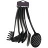 Conjunto Kit Utensílios Cozinha Nylon Pegadores Preto - 3